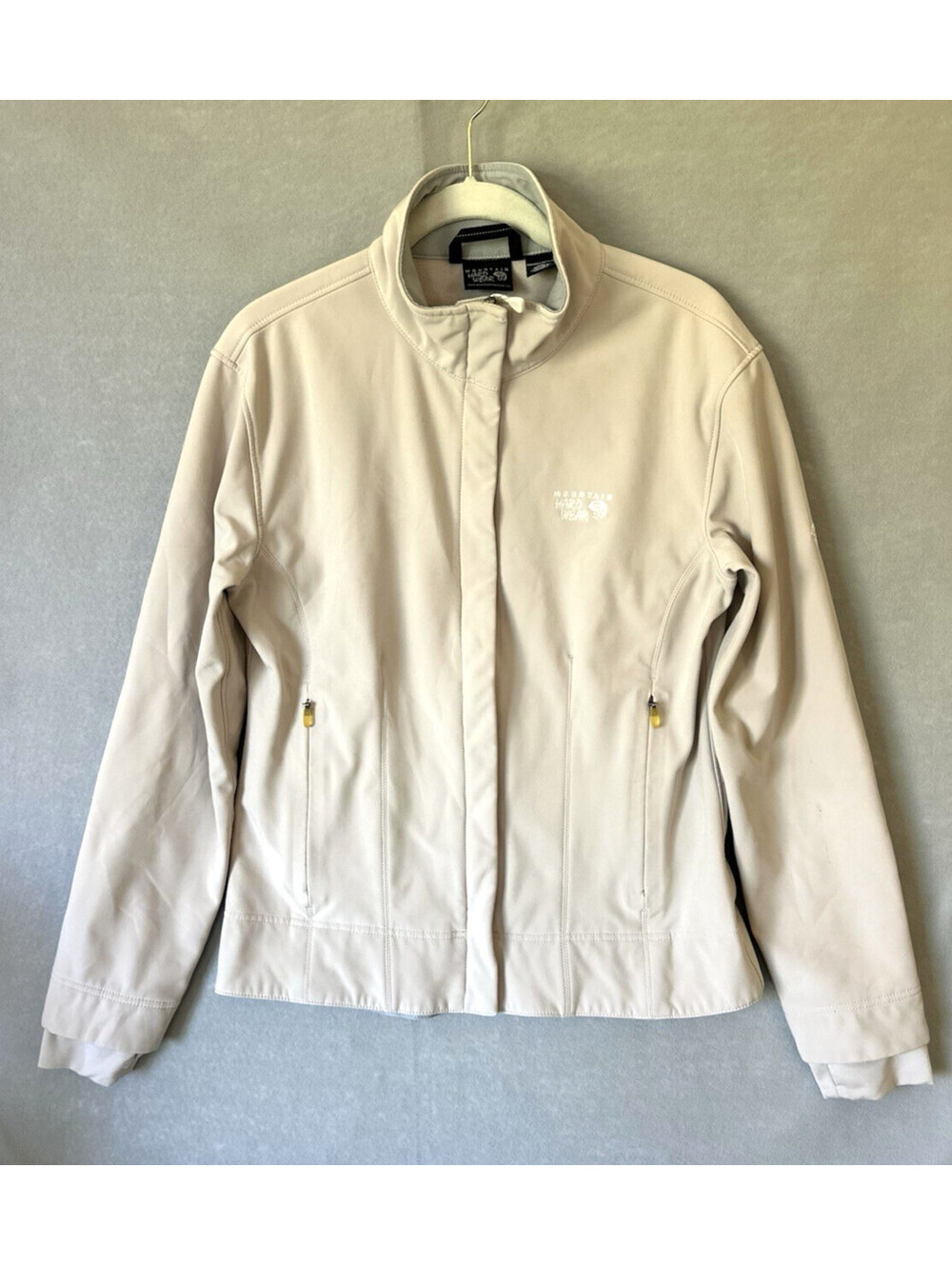 Mountain Hard Wear Jacket Womens Medium White/ivory  Full Zip Soft Shell Coat